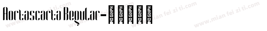 Aortascarta Regular字体转换